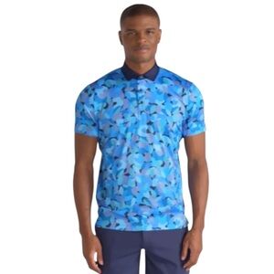 Redvanly Fleurs Polo Shirt in Midnight Men’s Size Medium